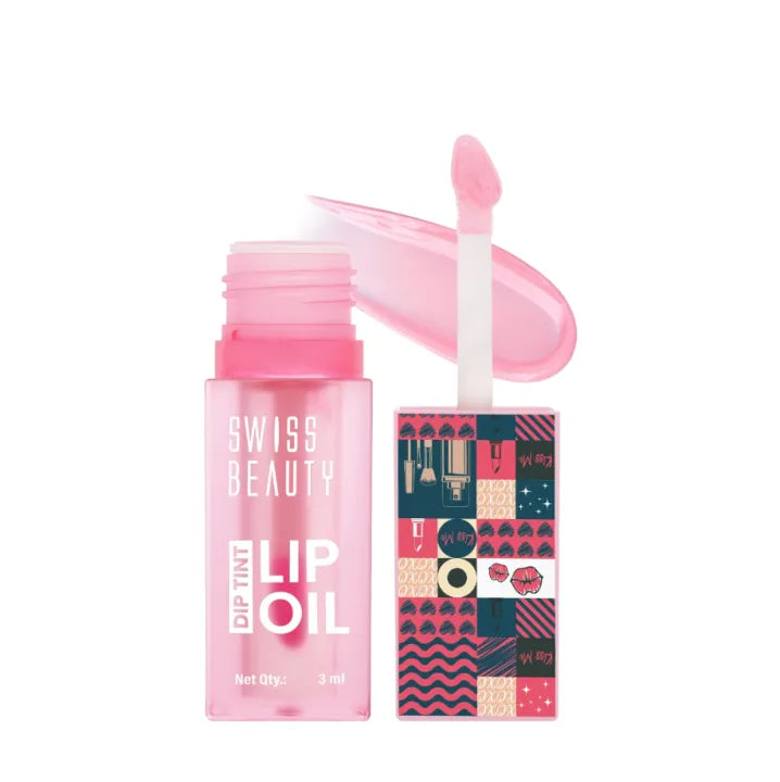 Swiss Beauty Dip Tint Lip Oil 3ml | Strawberry, Dragon Fruit, Peach, Kiwi