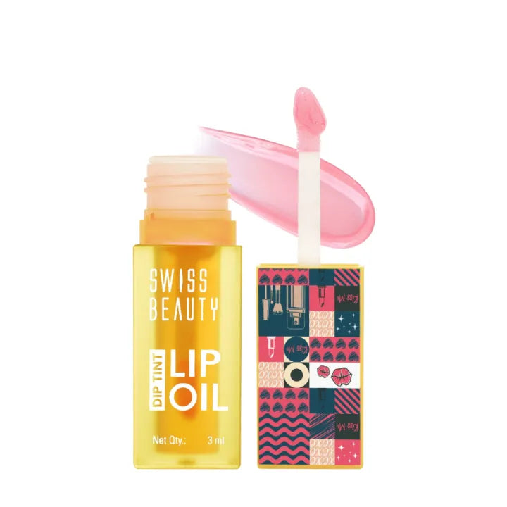Swiss Beauty Dip Tint Lip Oil 3ml | Strawberry, Dragon Fruit, Peach, Kiwi