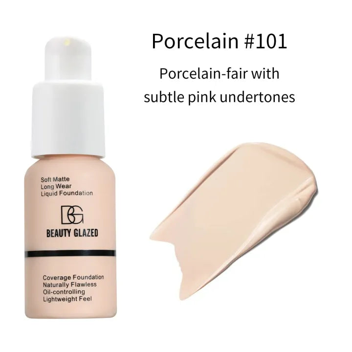 Beauty Glazed Soft Matte Long-wear Liquid Foundation 30ml | Shade# 101-105
