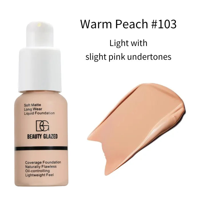 Beauty Glazed Soft Matte Long-wear Liquid Foundation 30ml | Shade# 101-105