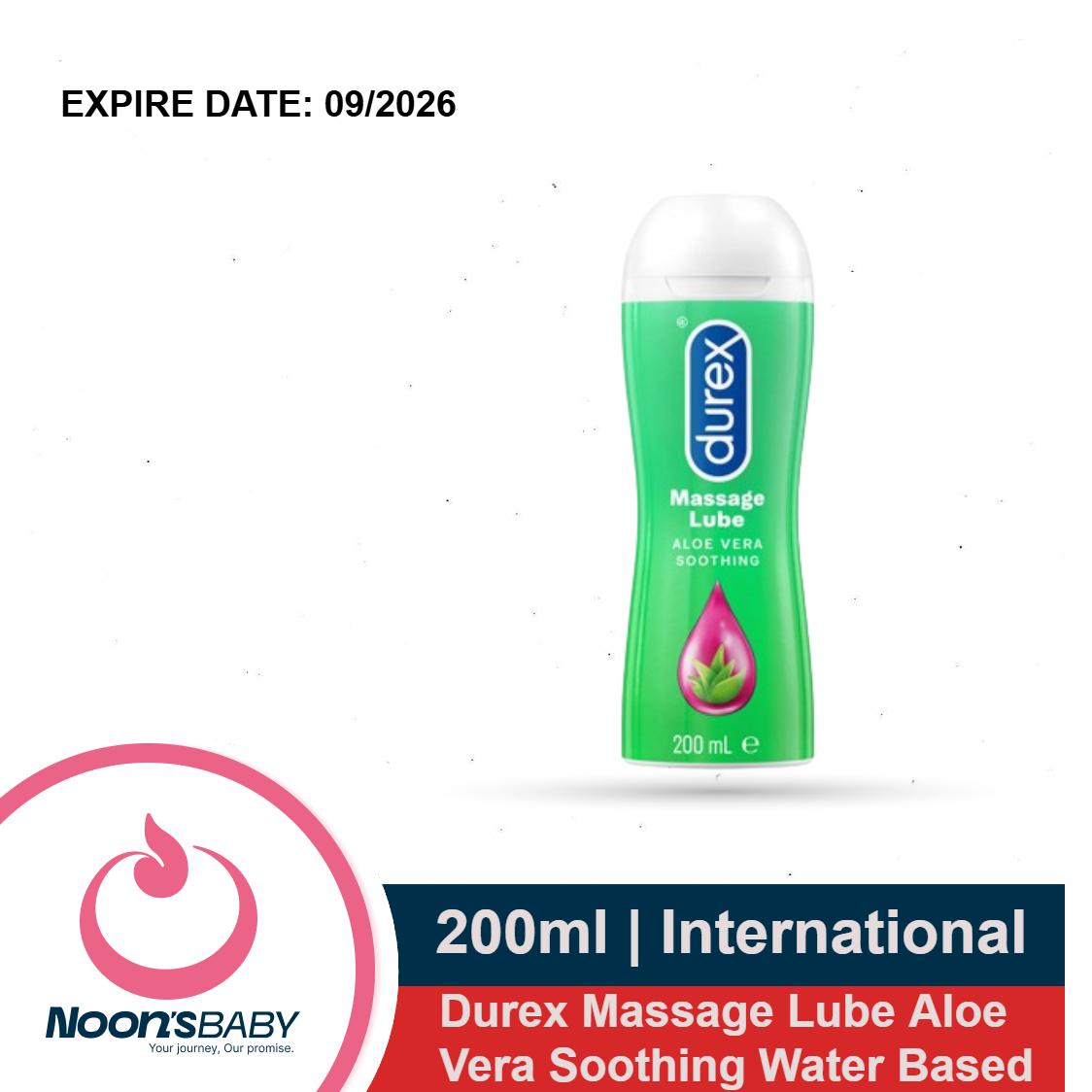 Durex Massage Lube Aloe Vera Soothing Water Based 200ml