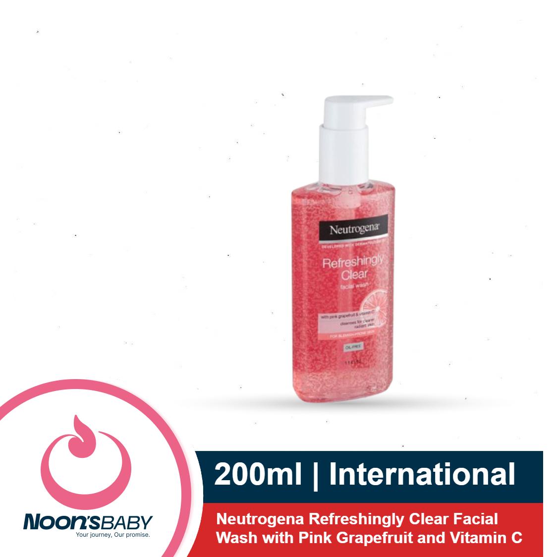 Face Wash - Neutrogena Refreshingly Clear Facial Wash with Pink Grapefruit and Vitamin C - 200ml