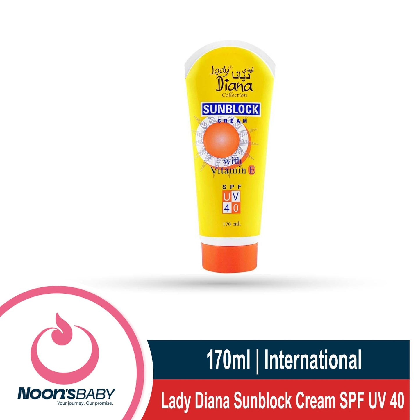 Lady Diana Sunblock Cream SPF UV 40 - 170ml