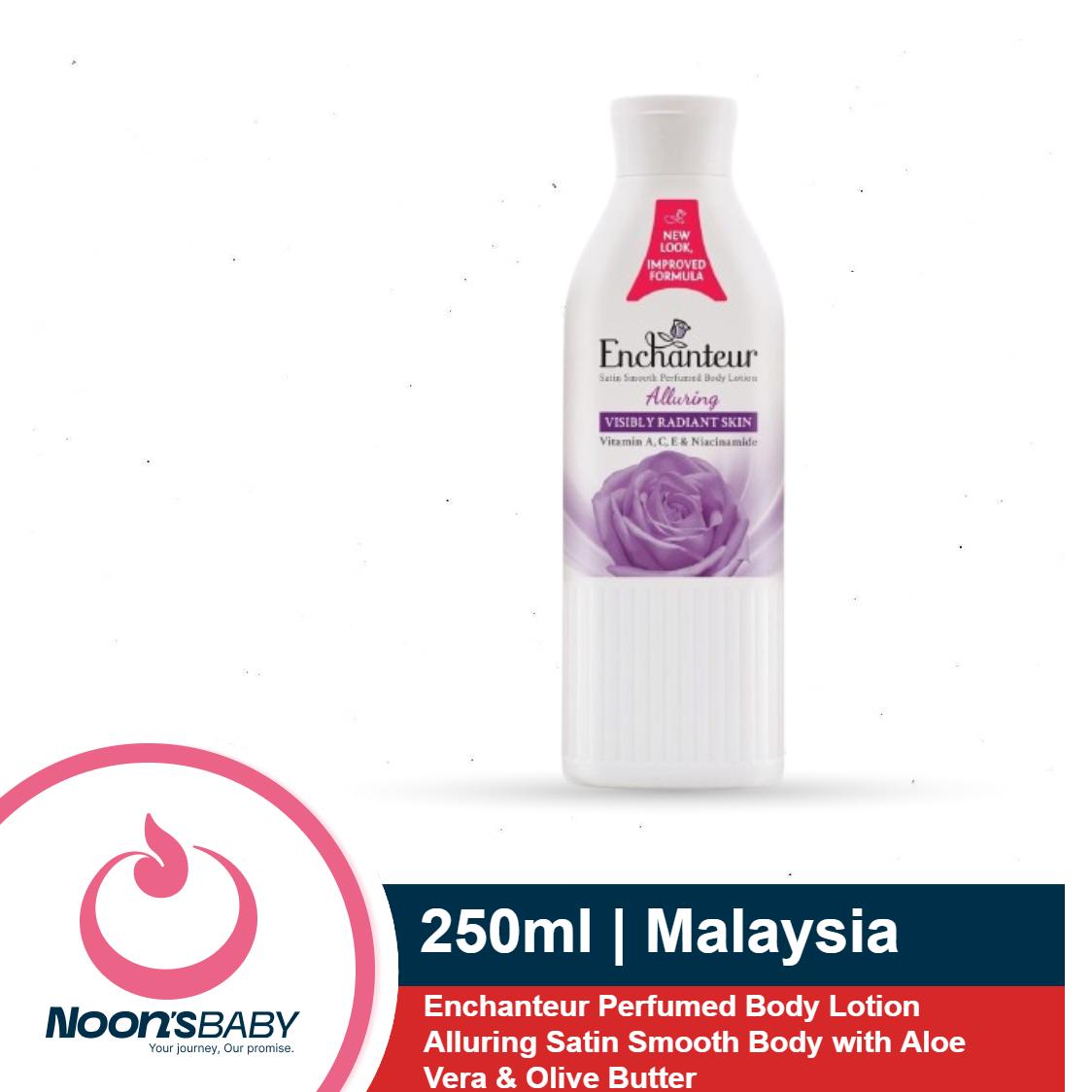 Enchanteur Perfumed Body Lotion 250ml Alluring Satin Smooth Body with Aloe Vera & Olive Butter | Malaysia