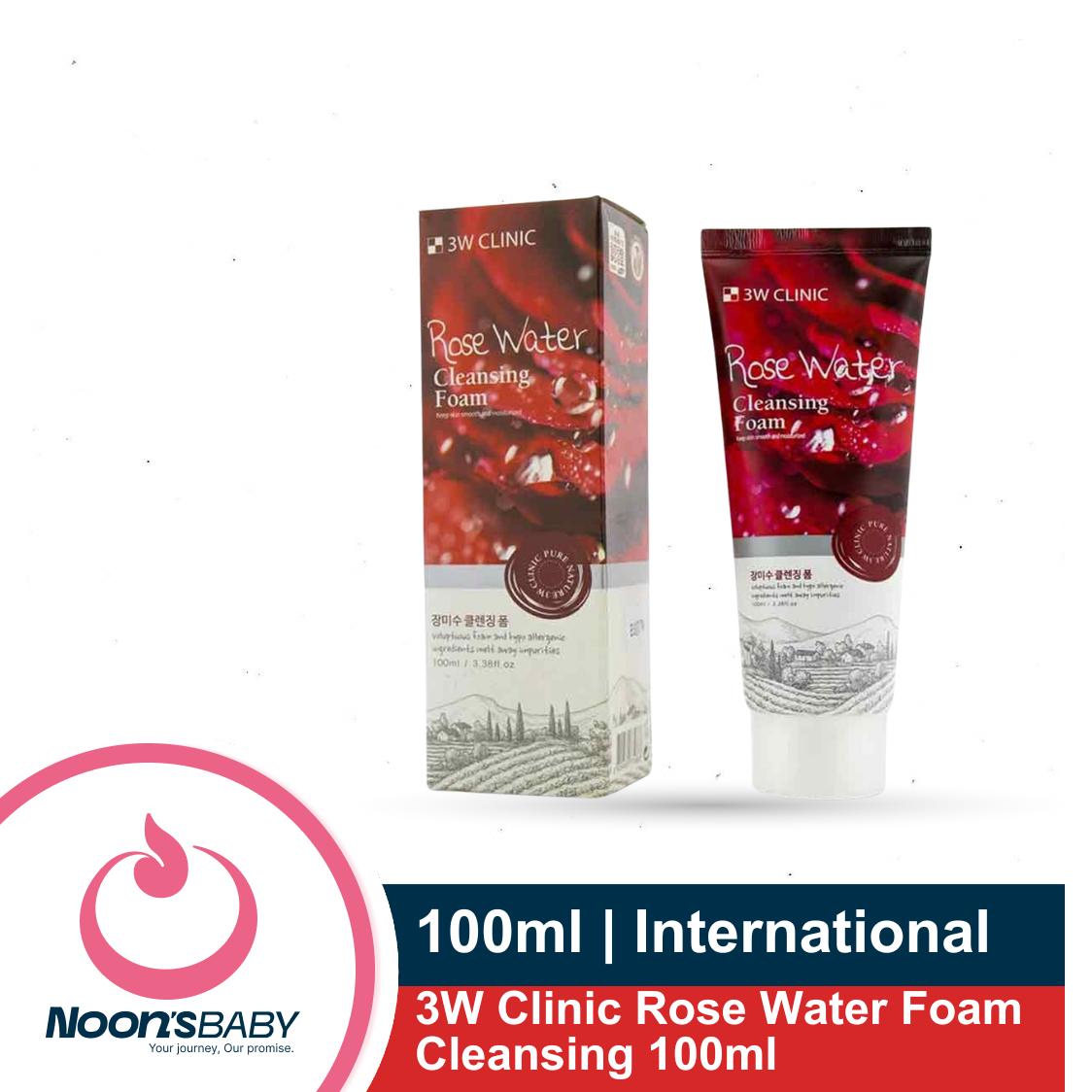 3W Clinic Rose Water Foam Cleansing 100ml - Face Wash