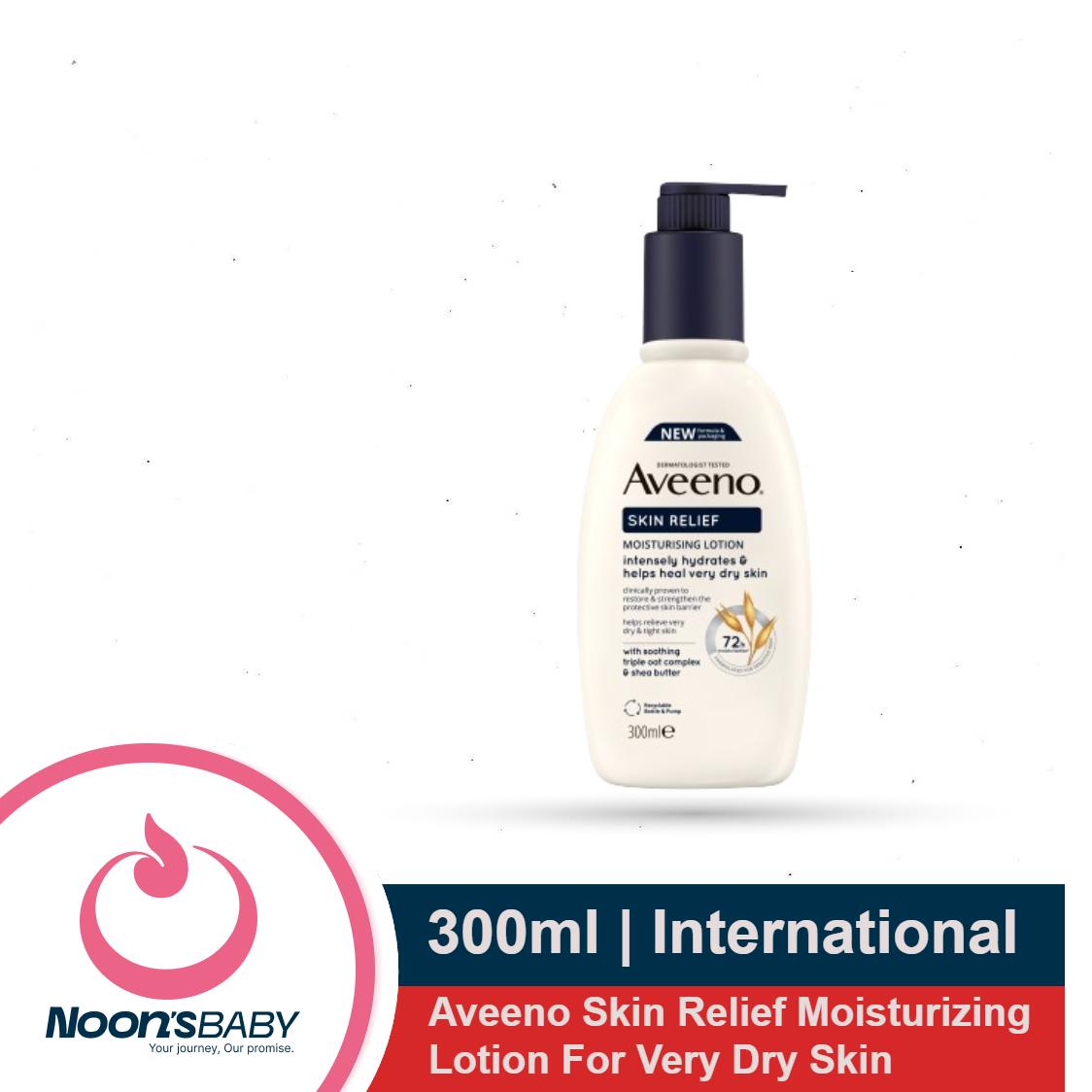Aveeno Skin Relief Moisturizing Lotion 300ml For Very Dry Skin with Shea Butter & Unique Triple Oat Complex