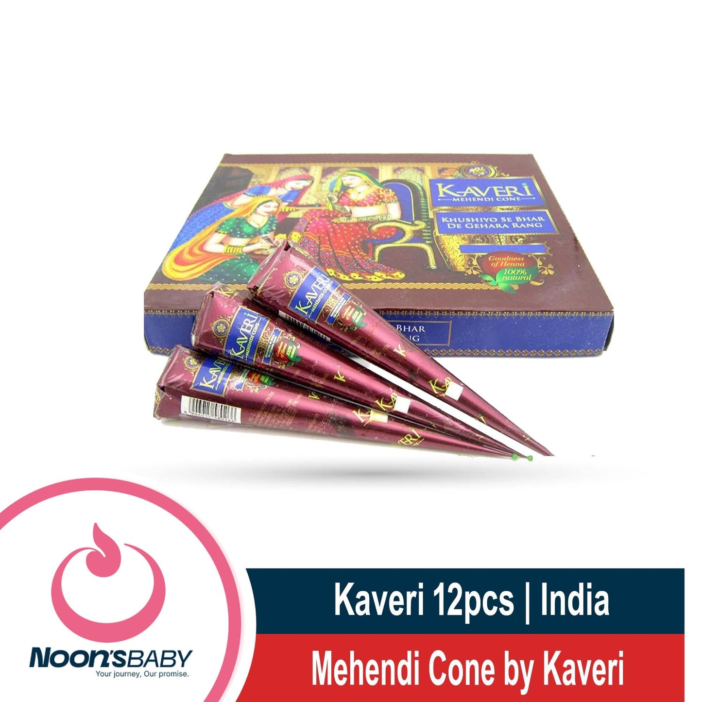 12pcs Mehendi Cone by Kaveri Mehendi - mehedi design sticker paper