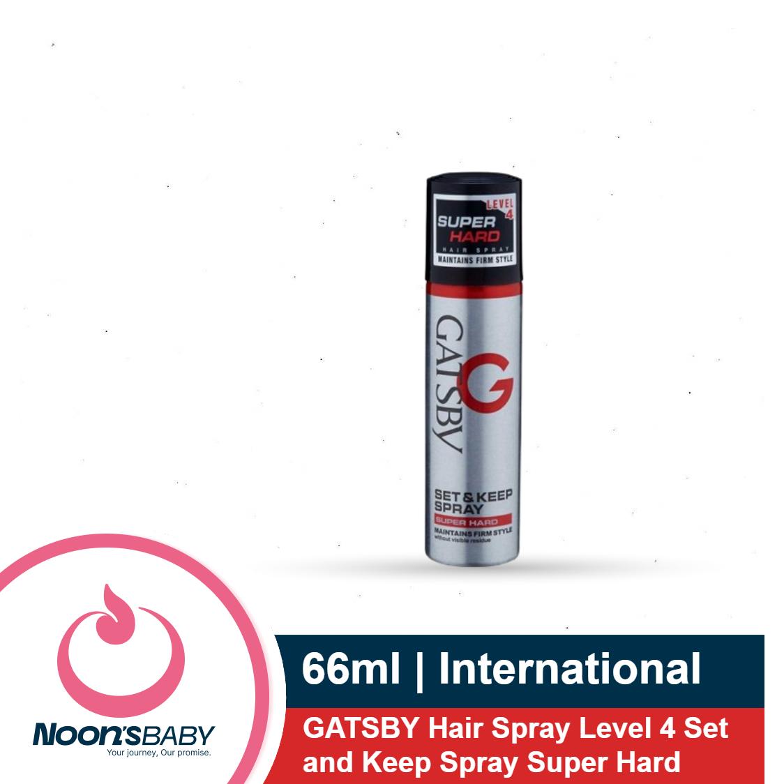 GATSBY Hair Spray Level 4 Set and Keep Spray Super Hard 66ml