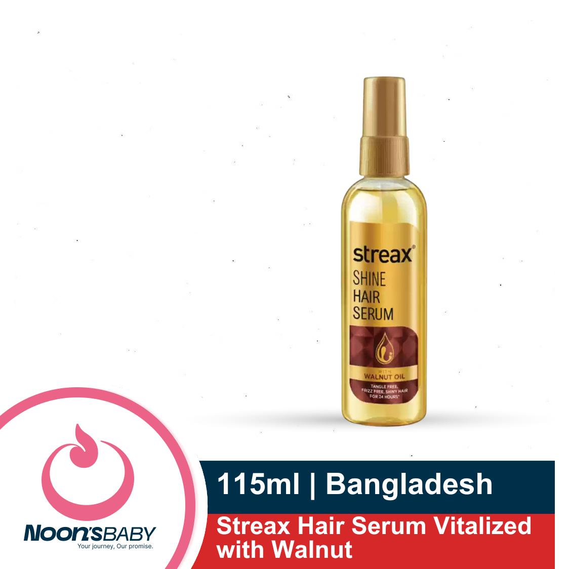 Streax Hair Serum Vitalized with Walnut Oil 115ml / 55ml | Made in Bangladesh