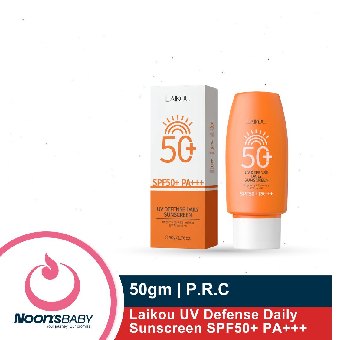 Laikou UV Defense Daily Sunscreen SPF50+ PA+++ 50g Brightening & Refreshing Sunscreen