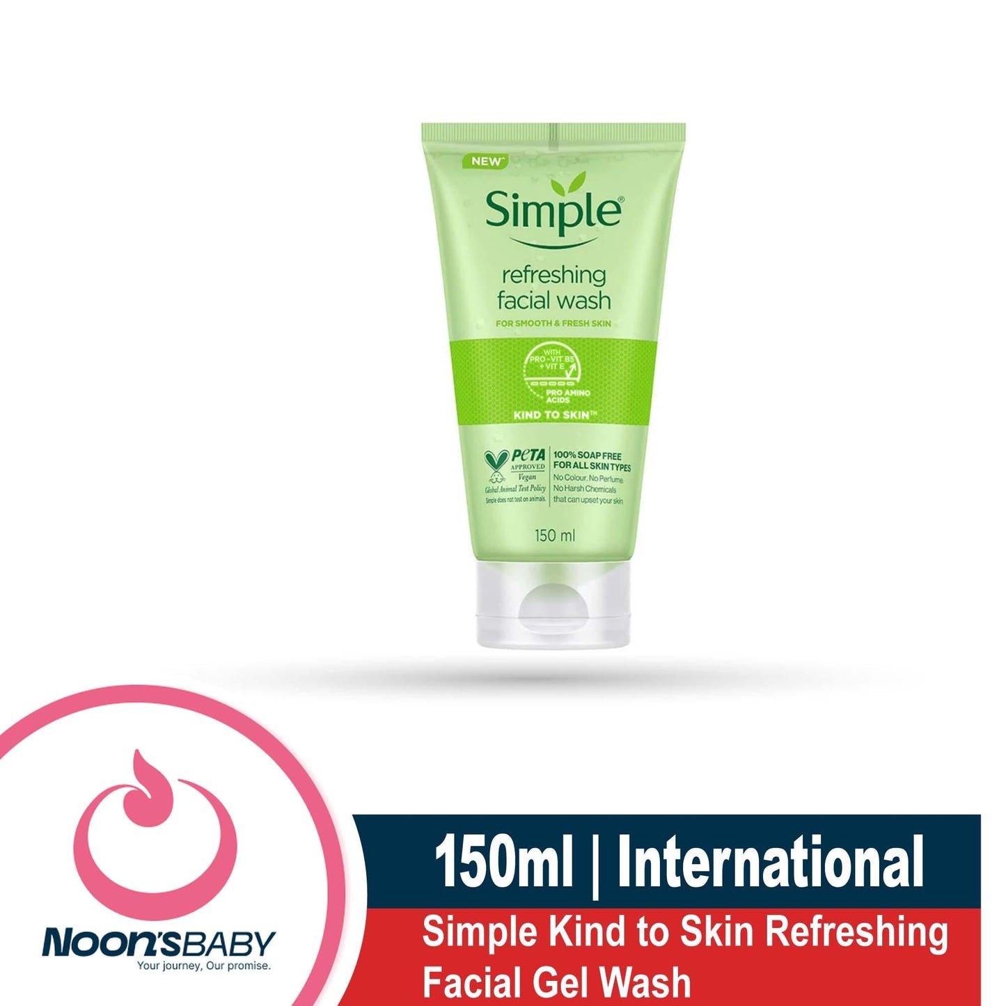 Simple Face Wash | Simple Kind to Skin Refreshing Facial Gel Wash | 150ml