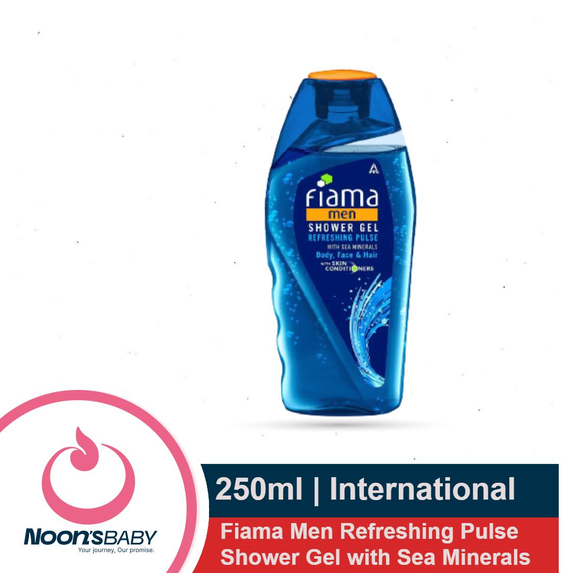 Fiama Men Refreshing Pulse Shower Gel 250ml with Skin Conditioners & Sea Minerals for Body, Face & Hair