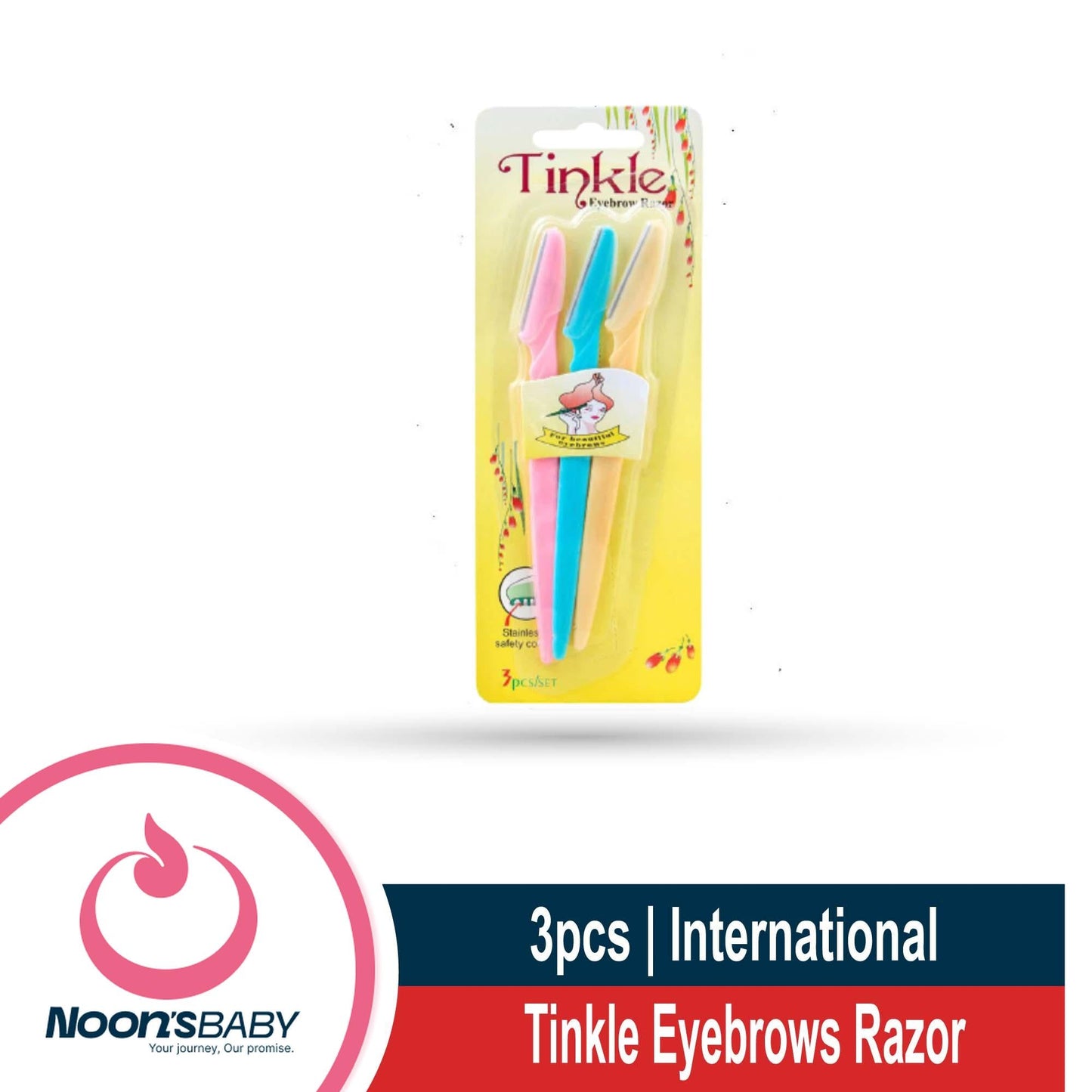 Tinkle Eyebrow Razors for Women 3pcs Set