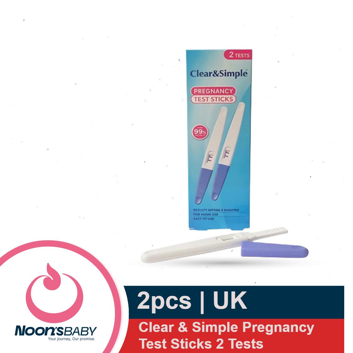 Clear & Simple Pregnancy Test Sticks 2pcs