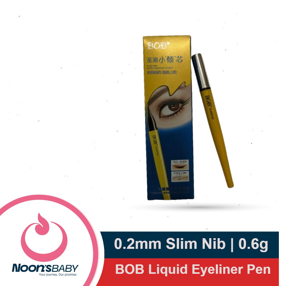 BoB Liquid Eyeliner Pen Black 0.2mm Slim Nib 0.6g Eyeliner