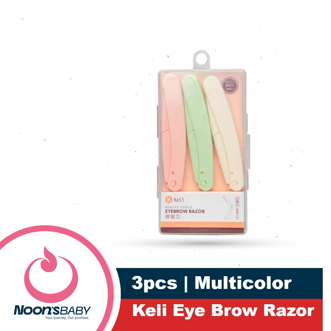 Keli Eye Brow Razor 3Pcs Multicolor with Box