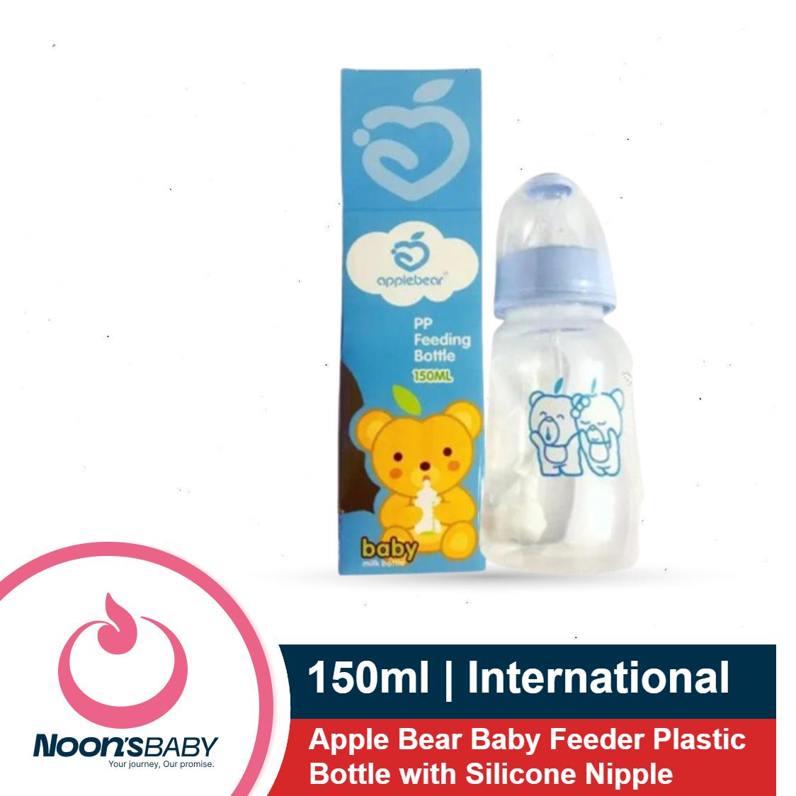 Baby Feeder AppleBear Baby Feeder Plastic Bottle with Silicone Nipple 60ml/ 150ml/ 280ml (Select Size Before Order)