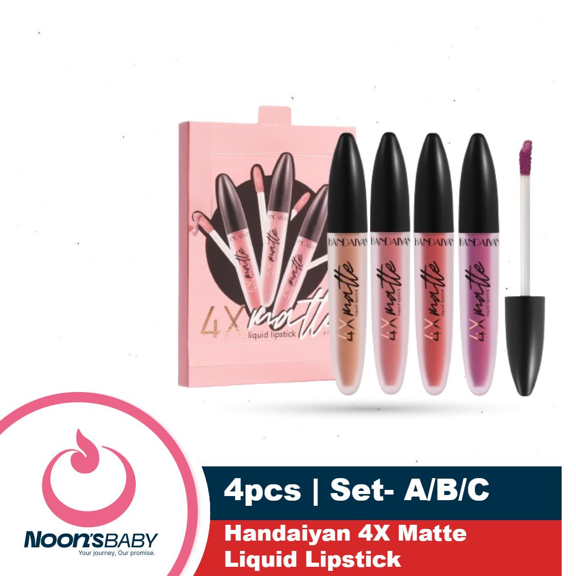 Handaiyan 4X Matte Liquid Lipstick 4pcs Set