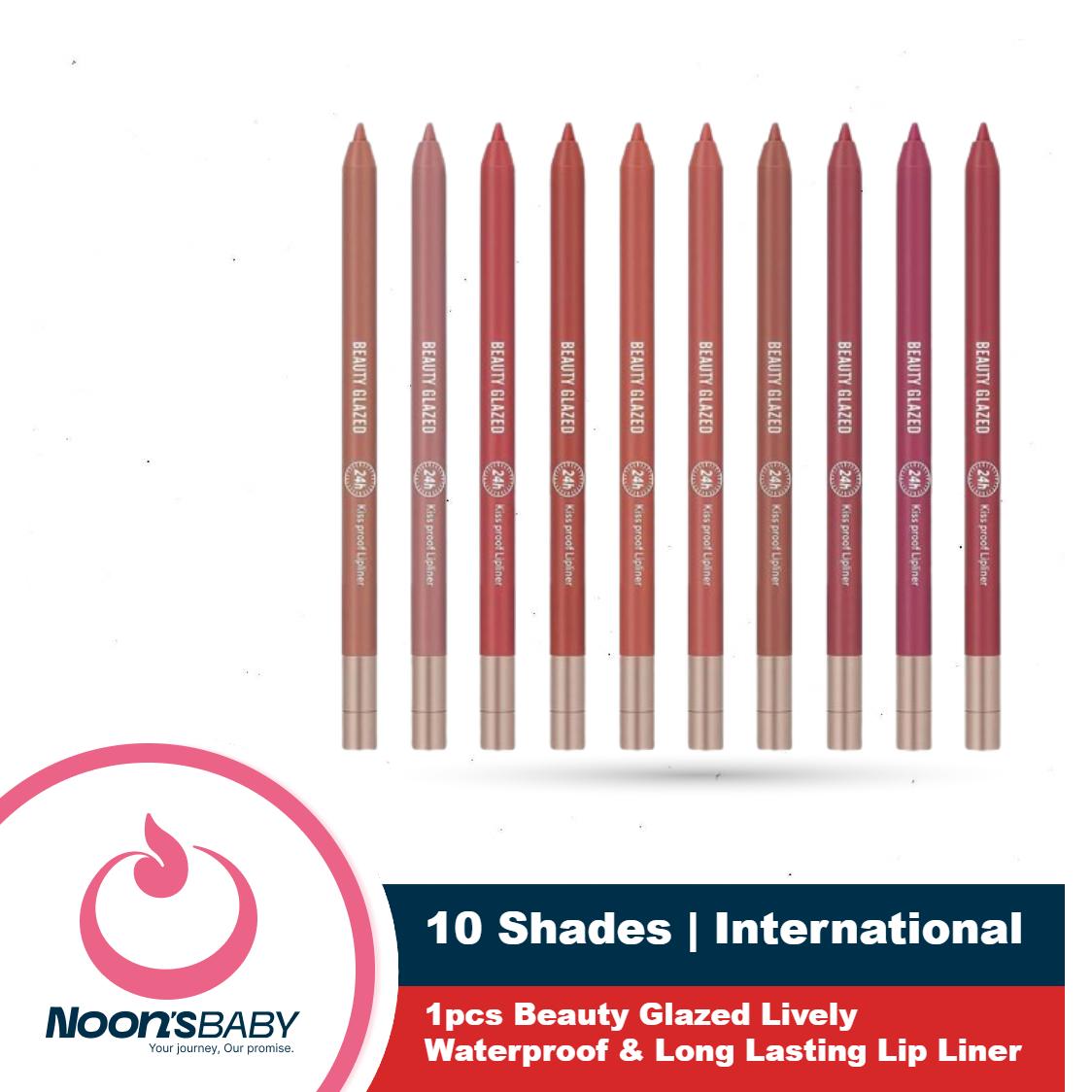 1pcs Beauty Glazed Lively Waterproof & Long Lasting Lip Liner - 10 Shades Available