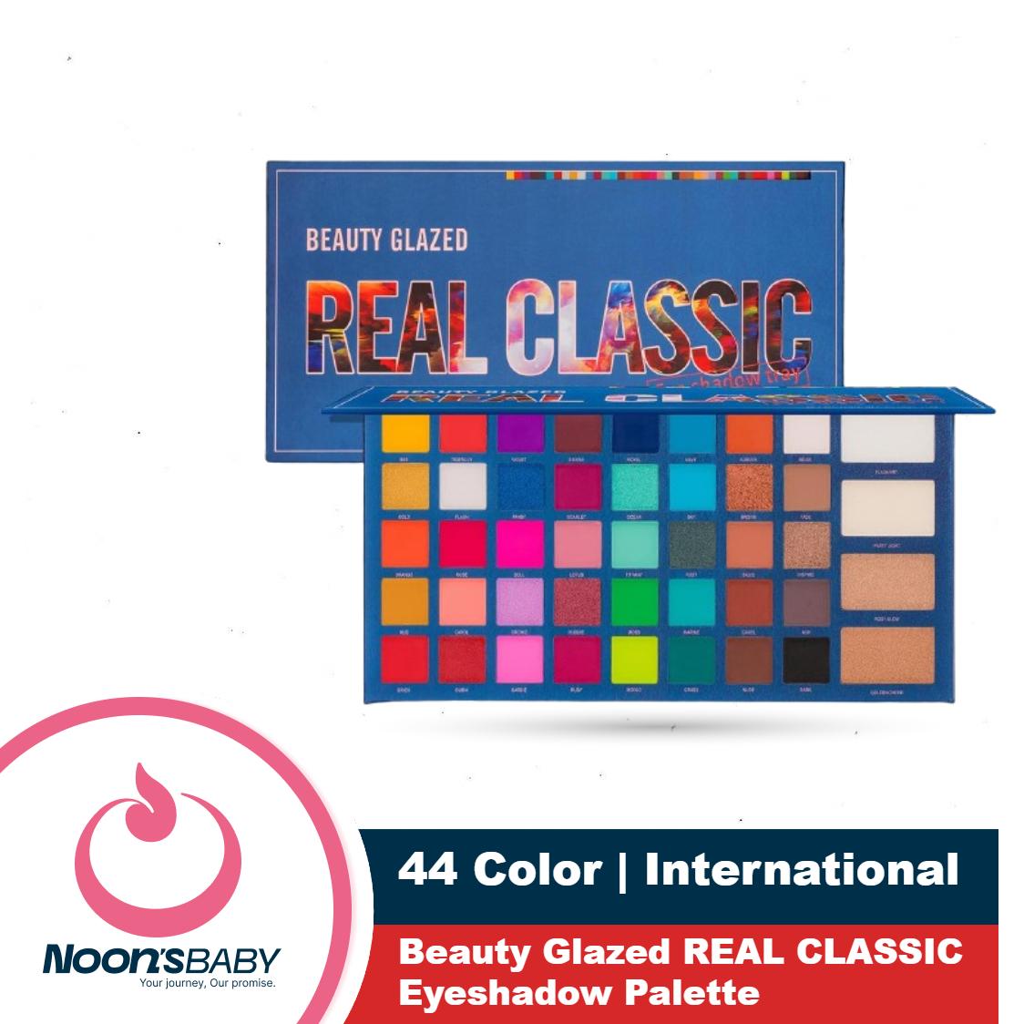 Beauty Glazed REAL CLASSIC 44 Color Eyeshadow Tray Palette Colorful Pigmented Powder Bright Vibrant Colors Shades Cosplay Makeup Set Rainbow Makeup Matte Metallic Shimmer Eye Shadow Palettes