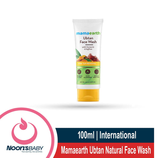 Mamaearth Ubtan Natural Face Wash 100ml for Dry Skin with Turmeric & Saffron for Tan Removal and Skin Brightening