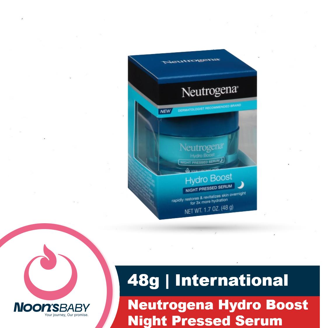 Neutrogena Hydro Boost Night Pressed Serum 48g Night Moisturizer - Hyaluronic Acid Serum for Dry Skin, Oil-Free and Non-Comedogenic