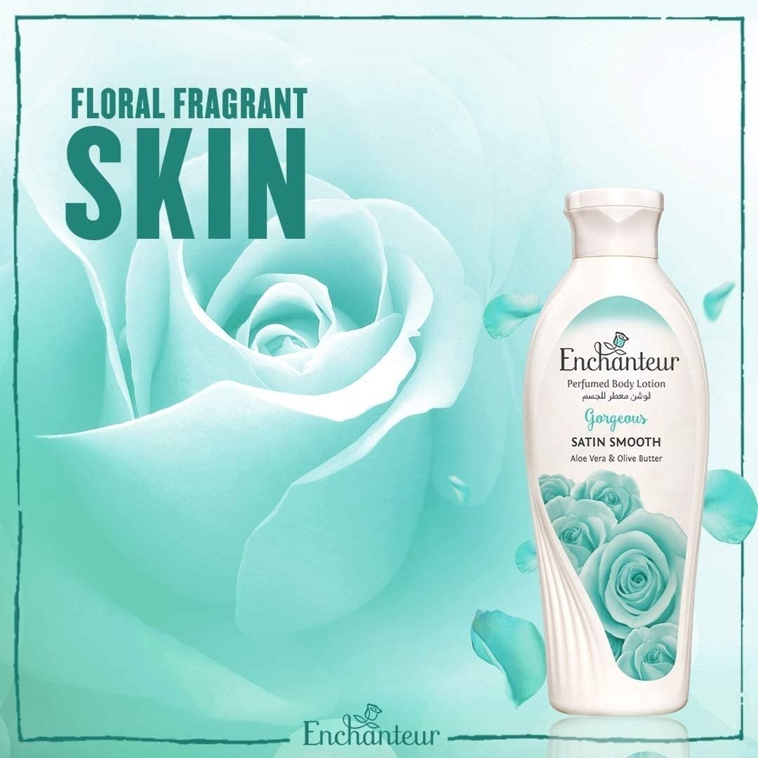 Enchanteur Perfumed Body Lotion 500ml Gorgeous Satin Smooth Body with Aloe Vera & Olive Butter | Malaysia