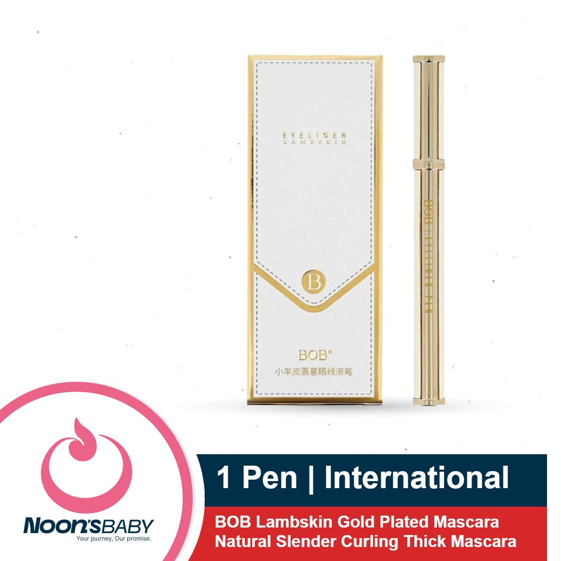 BOB Eyeliner Lambskin Gold Plated Mascara Natural Slender Curling Thick Mascara
