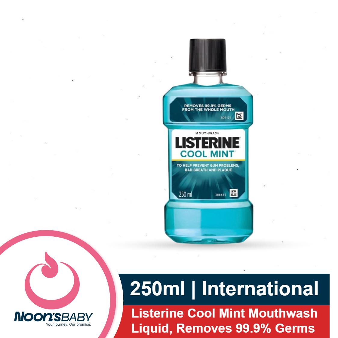 Listerine Cool Mint Mouthwash 250ml Removes 99.9% Germs | International