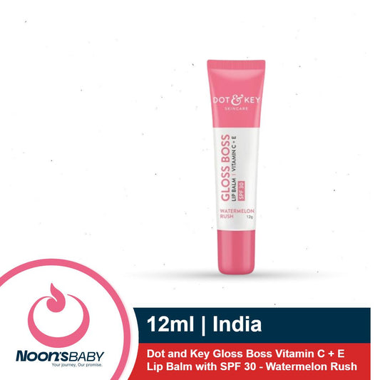 Dot & Key 12gm Gloss Boss Vitamin C + E Lip Balm with SPF 30 - Watermelon Rush | India