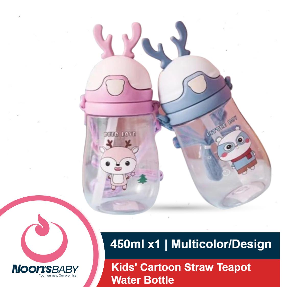 1pcs 450ml Mumpot Rabbit Ear Kids' Cartoon Straw Teapot Water Bottle