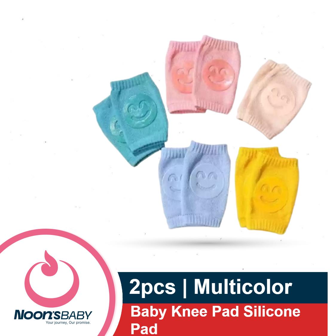 1 Pair (2pcs) Multicolor Baby Knee Pads Silicone Pads Soft Cotton - Non Slip Pads for Crawling Infants / Toddlers / Baby Knee & Elbow Pads Protector Safety Pads for Baby Boy & Girl