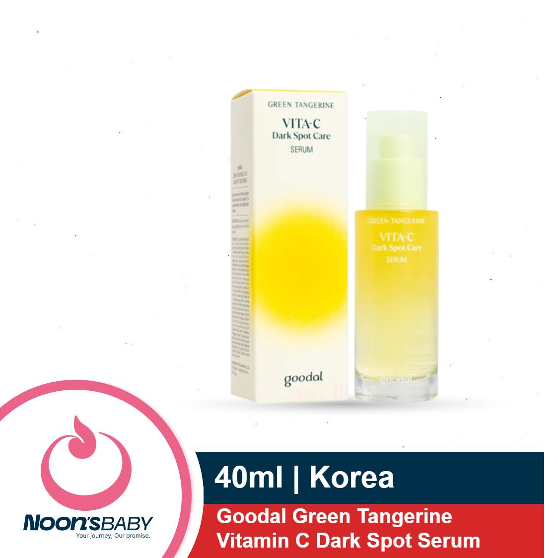 Goodal Green Tangerine Vitamin C Dark Spot Serum 40ml for Sensitive Skin, Anti-Aging, Acne Scars, Fine Lines, Hyperpigmentation, and Dark Circles Treatment - Korean Skin Care