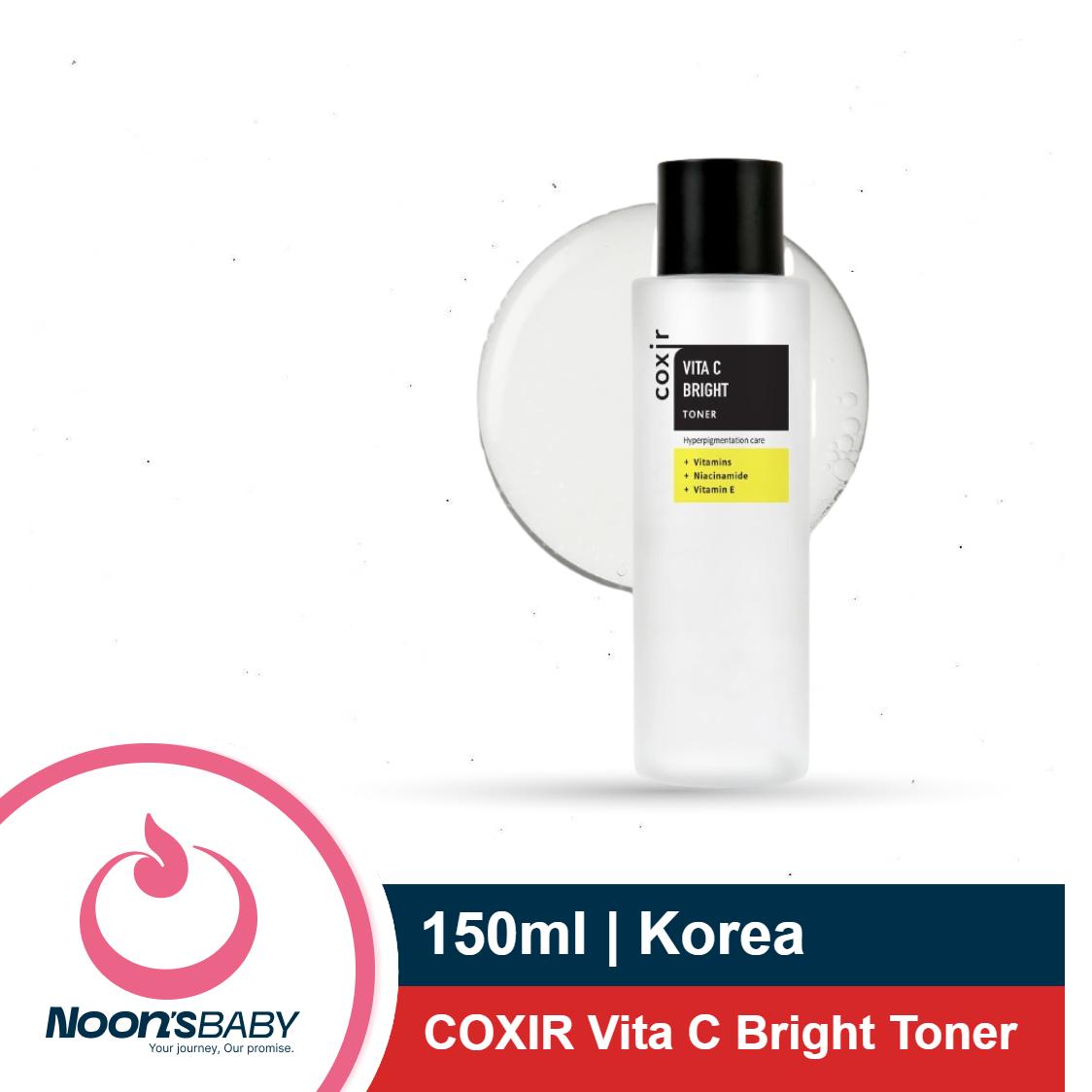 COXIR Vita C Bright Toner 150ml Niacinamide Toner with Vitamins Paraben Free, Cruelty Free, Korean Skin Care