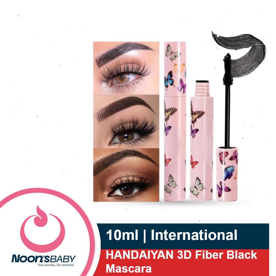 HANDAIYAN 3D Fiber Black Volume Mascara 10ml Lengthens Eyelashes Extra Volume Waterproof Natural Lashes Female Professional Makeup