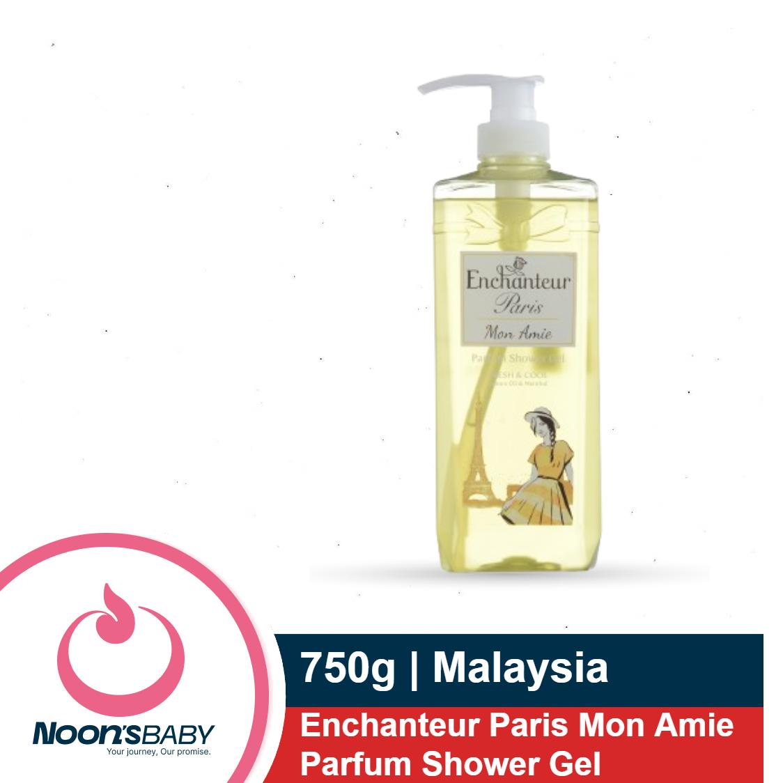 Enchanteur Paris Mon Amie Fresh & Cool Parfum Shower Gel 750gm with Lemon Oil & Menthol | Malaysia