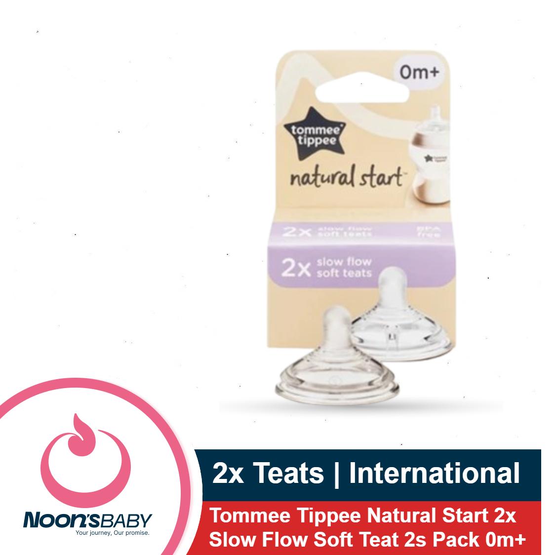 Tommee Tippee Natural Start 2x Slow Flow Soft Teat 2s Pack 0m+