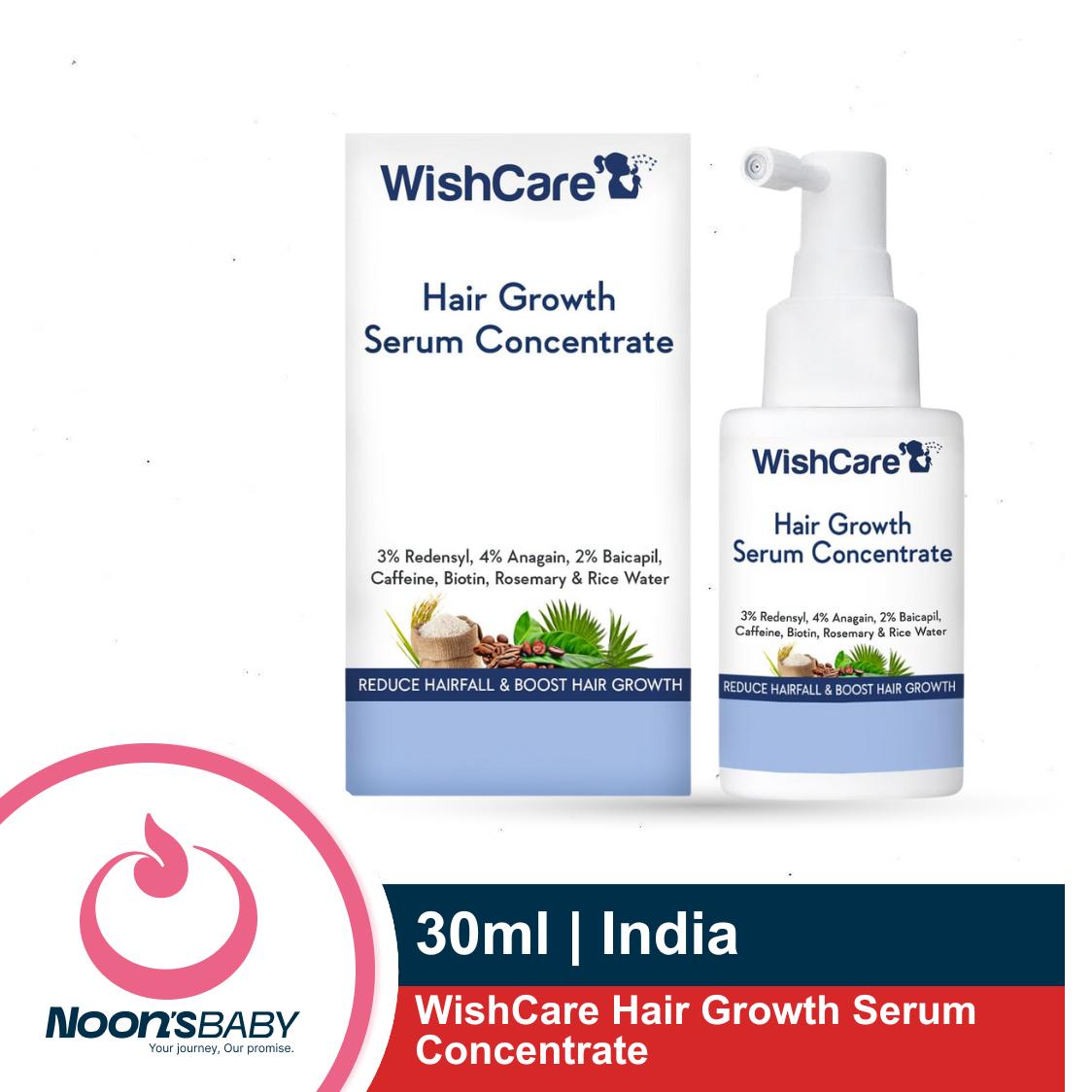 WishCare Hair Growth Serum Concentrate 30ml - 3% Redensyl, 4% Anagain, 2% Baicapil, Caffeine, Biotin & Rice Water - Advanced Hair Growth Serum for Hair Fall Control & Hair Growth 30ml