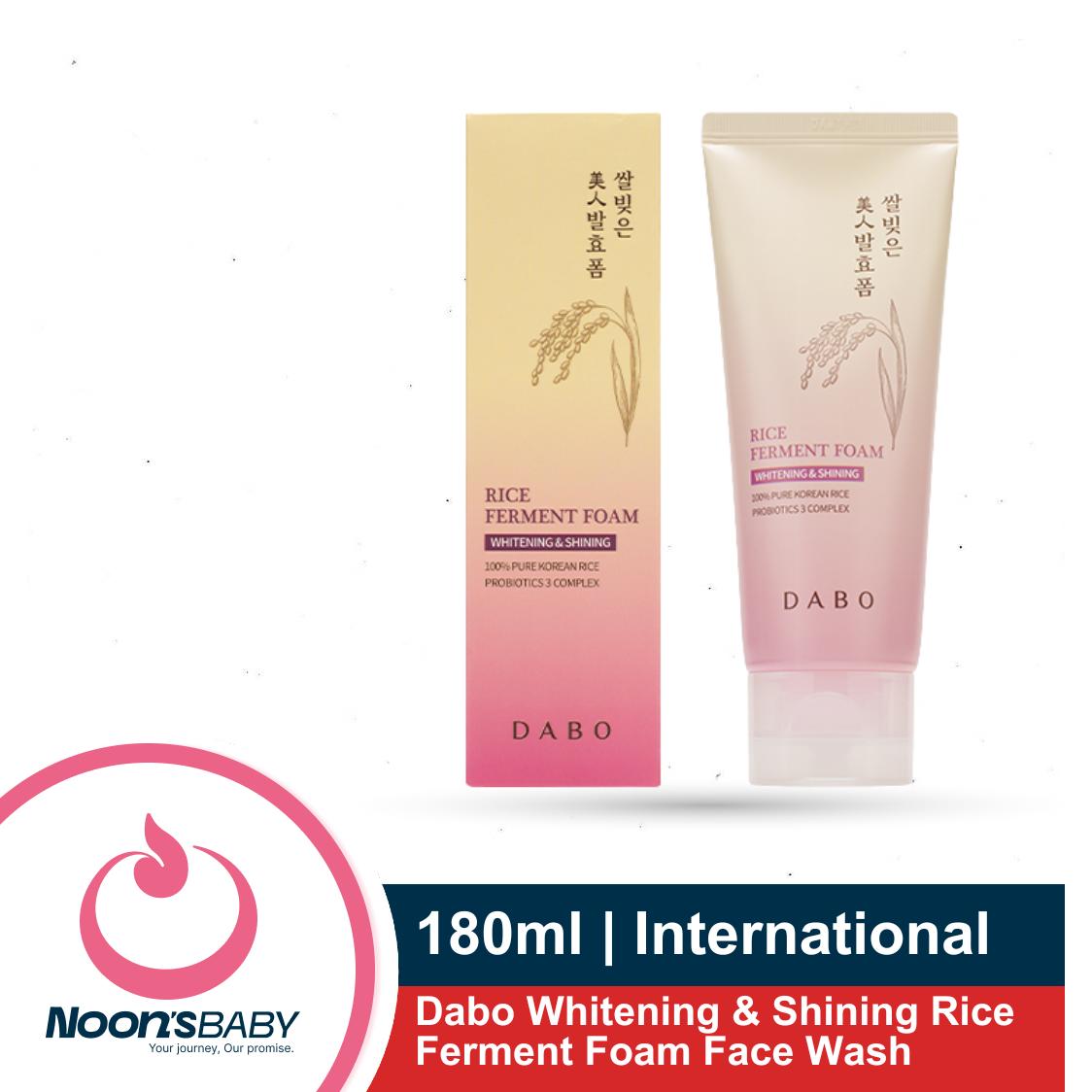 Dabo Whitening & Shining Rice Ferment Foam Face Wash 180ml | Korea