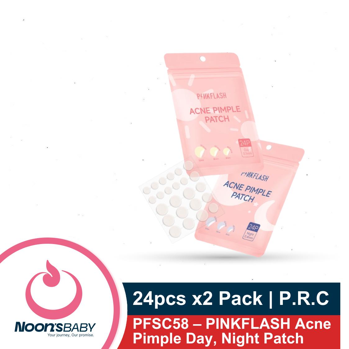 PFSC58 PINKFLASH Acne Pimple Day, Night Patch 24pcs x 2 Pack