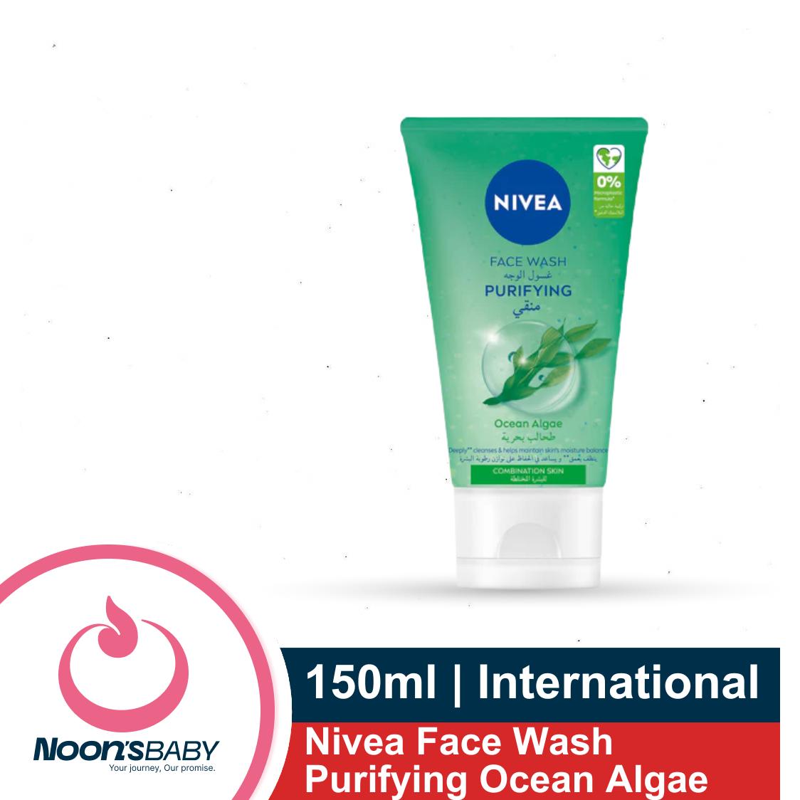 Nivea Face Wash Purifying Ocean Algae 150ml Facial Cleanser for Combination Skin