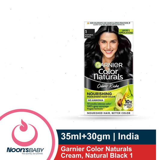 Garnier Color Naturals Cream, Natural Black 1, Mini 35ml+30g | India