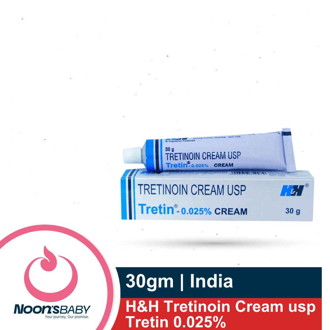 H&H Tretinoin Cream usp Tretin 0.025% 30g