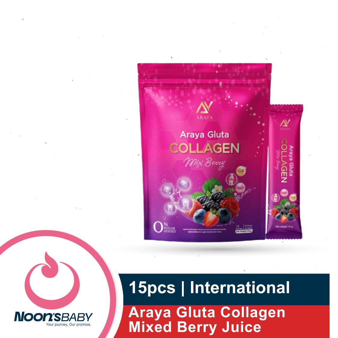 Araya Gluta Collagen Mixed Berry Juice Powder 15 Sachets