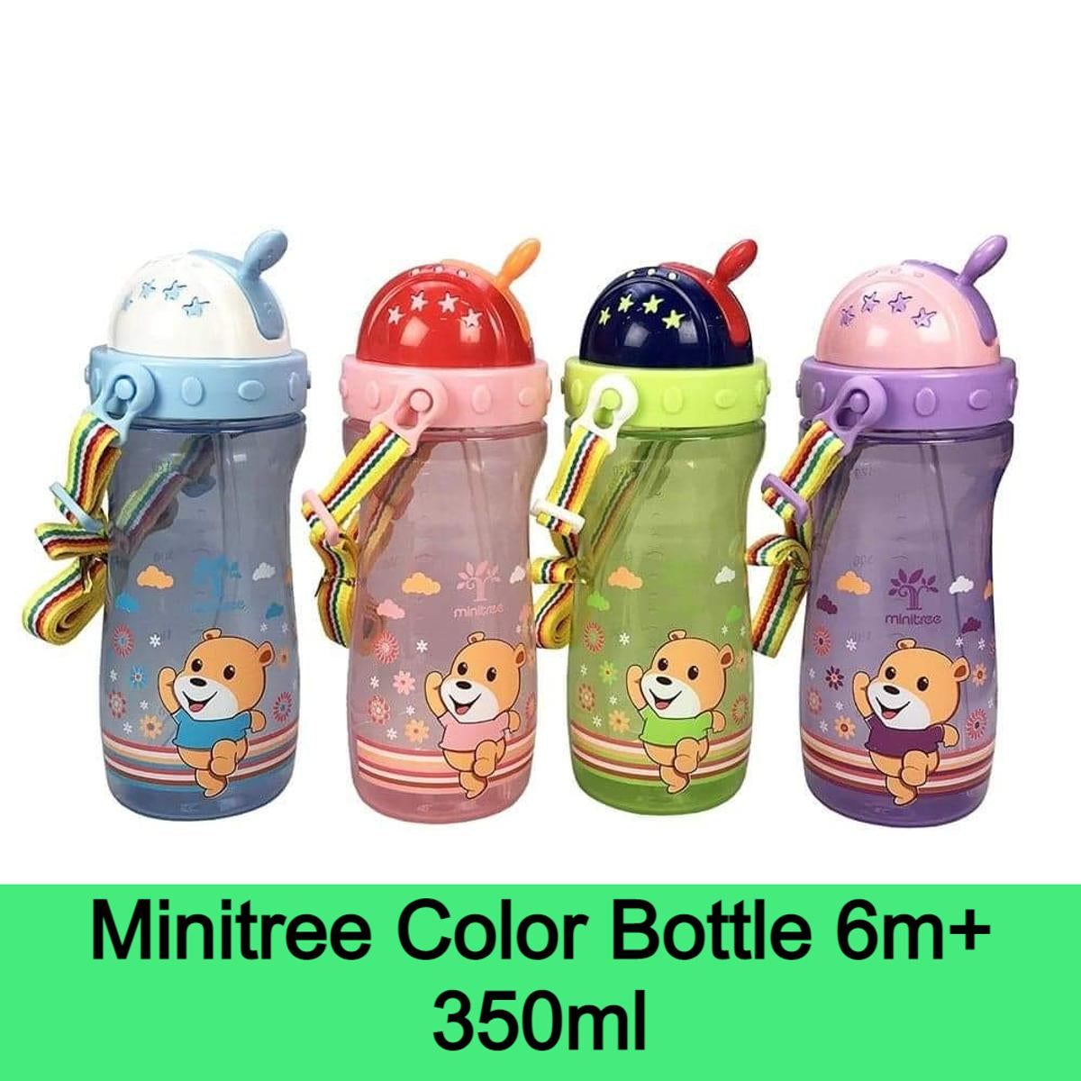 Baby Mumpot Waterbottle Minitree Crystal Color Training Plastic Cup 6m+ 350ml (Multicolor)