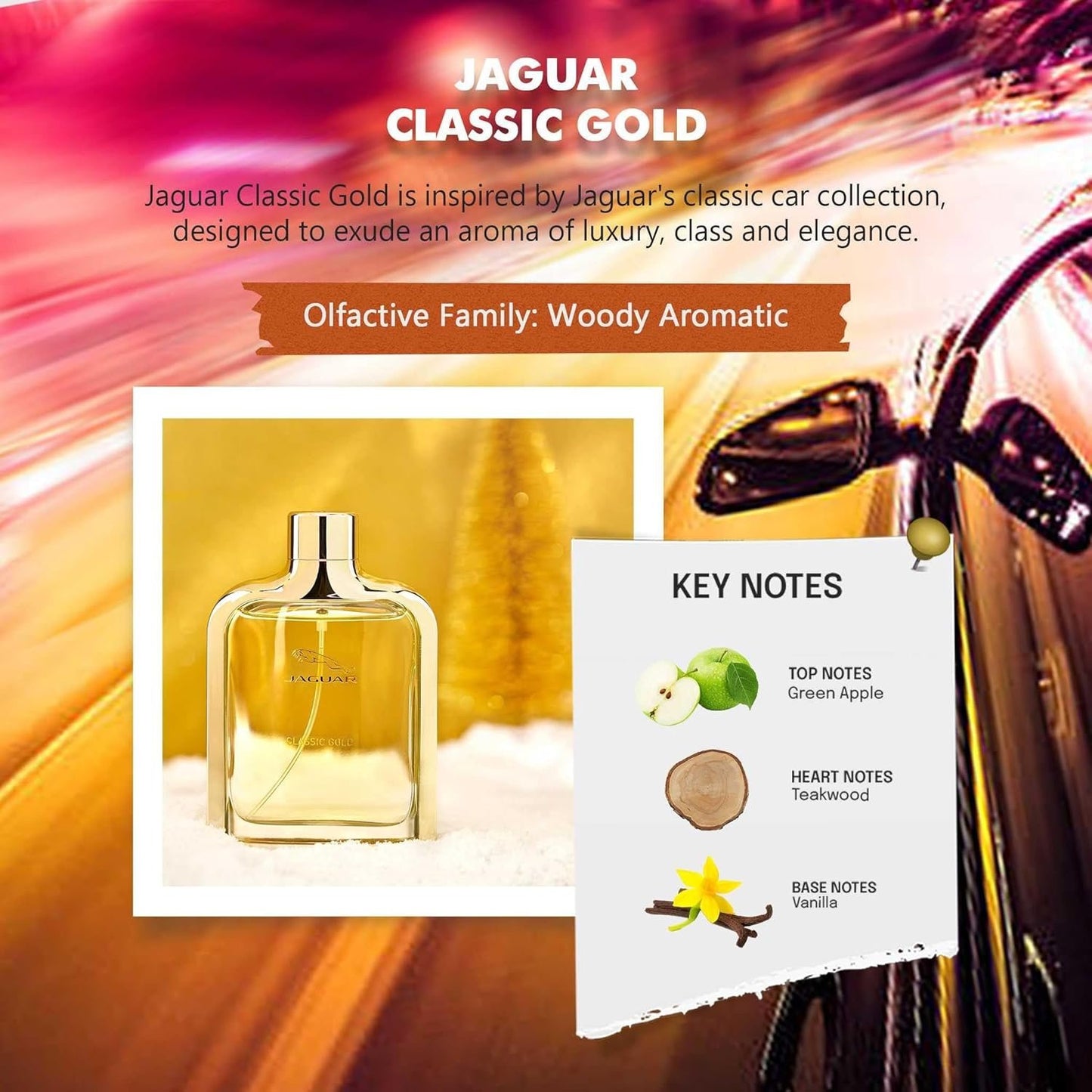 Jaguar Classic Gold Perfume EDT For Men 100ml