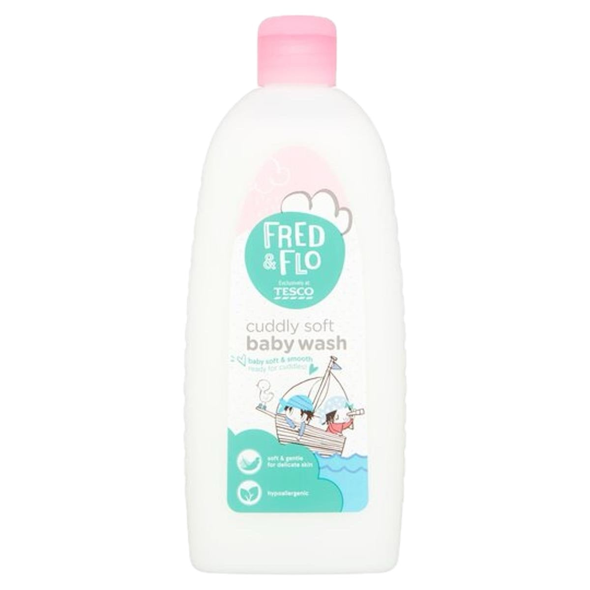 Tesco Fred & Flo Cuddly Soft Baby Wash 500ml (Made in UK)