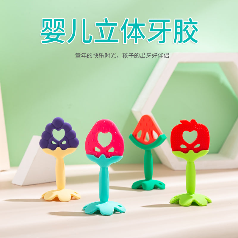 Baby Full silicone three dimensional fruit teether