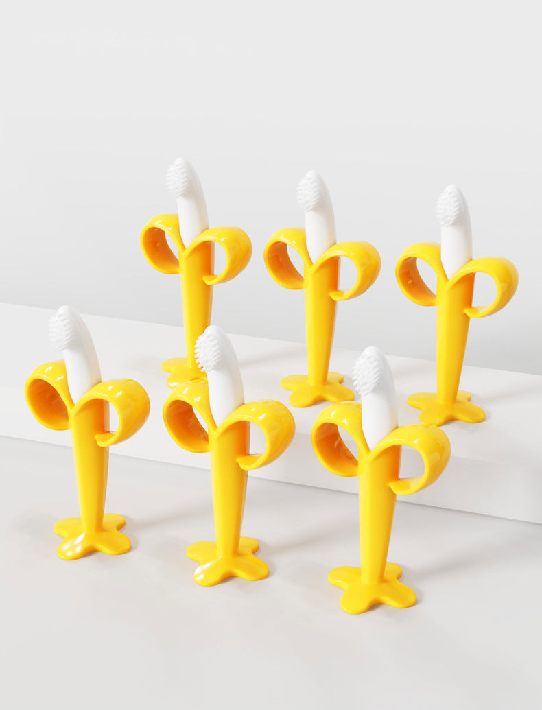 Baby Safe Banana Shape Baby Teether Toys Silicone Toothbrush