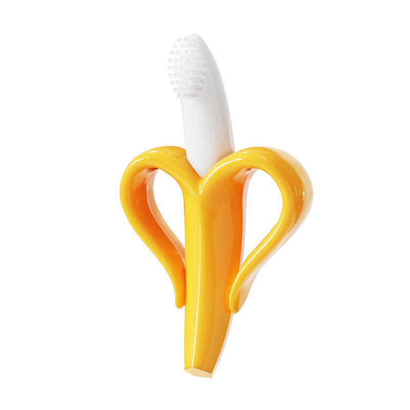 Baby Safe Banana Shape Baby Teether Toys Silicone Toothbrush